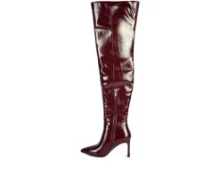 Women's London Rag Minkles Over The Knee Heeled Boots
