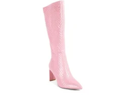Women's London Rag Prinkles Knee High Heeled Boots