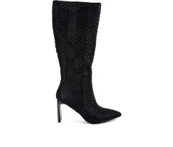 Women's London Rag Prinkles Knee High Heeled Boots