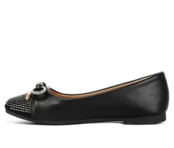 Women's London Rag Rhinestone Toe Cap Flats