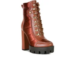 Women's London Rag Scotch Lace Up Heeled Booties