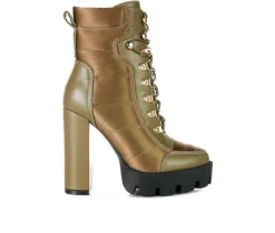 Women's London Rag Scotch Lace Up Heeled Booties