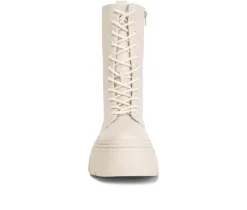 Women's London Rag Tatum Mid Calf Combat Boots