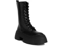 Women's London Rag Tatum Mid Calf Combat Boots