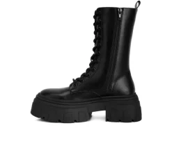 Women's London Rag Tatum Mid Calf Combat Boots