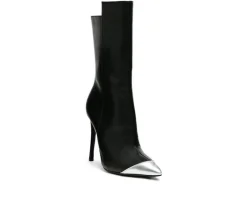 Women's London Rag Twitch Mid Calf Stiletto Booties