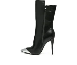 Women's London Rag Twitch Mid Calf Stiletto Booties