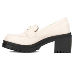 Women's New York and Company Penni Heeled Loafers