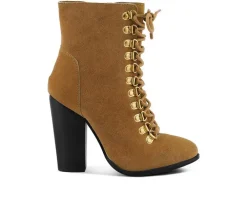 Women's Rag & Co Goose Lace Up Heeled Booties