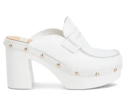 Women's Rag & Co Lyrac Recycled Leather Platform Clogs