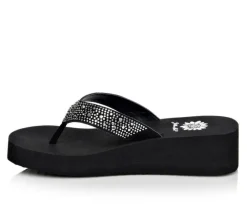 Women's Yellow Box Africa Wedge Flip-Flops