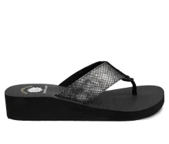 Women's Yellow Box Chellie Wedge Flip-Flops