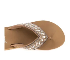 Women's Yellow Box Selvia Wedge Flip-Flops