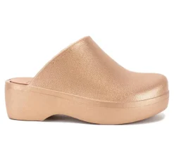 Women's Yellow Box Zippy Platform Clogs