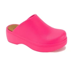 Women's Yellow Box Zippy Platform Clogs